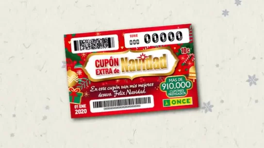 Un cupón del sorteo Extra de Navidad de la ONCE Un cupón del sorteo Extra de Navidad de la ONCE