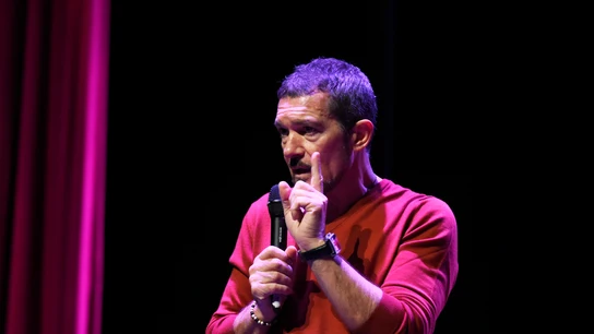 El actor y promotor, Antonio Banderas, durante la presentación Conciertos de la Sinfónica Pop del Soho. El actor y promotor, Antonio Banderas, durante la presentación Conciertos de la Sinfónica Pop del Soho.