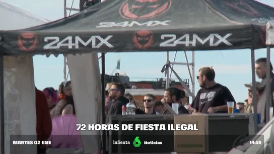 Imágenes de la rave ilegal en Murcia. Imágenes de la rave ilegal en Murcia.