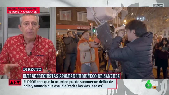 ¿Se puede considerar delito de odio el apaleamiento de un muñeco de Sánchez? Miguel Ángel Campos da las claves ¿Se puede considerar delito de odio el apaleamiento de un muñeco de Sánchez? Miguel Ángel Campos da las claves