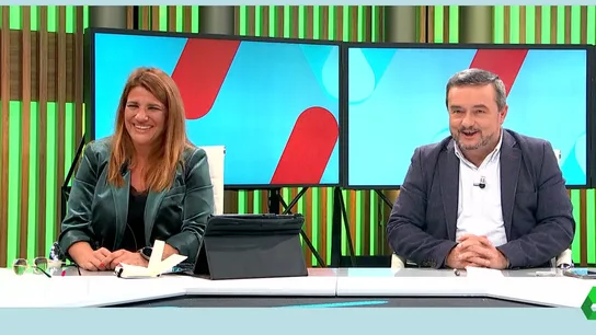 María Claver y Chema Crespo, durante un programa de Más Vale Tarde María Claver y Chema Crespo, durante un programa de Más Vale Tarde