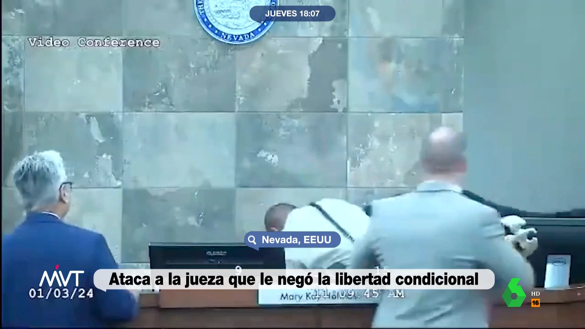 Ataca la jueza que le negó la libertad condicional en Nevada