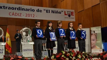 El sorteo de la Lotería del Niño en 2012, edición que se celebró en Cádiz