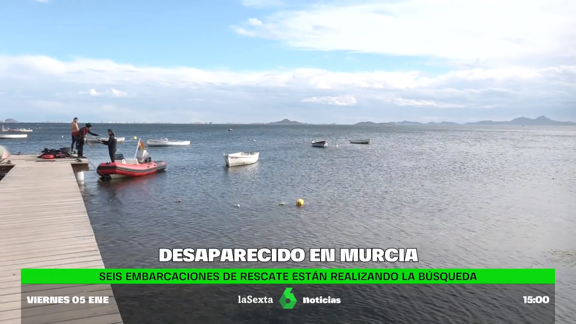 Labores de búsqueda de un desaparecido en Murcia