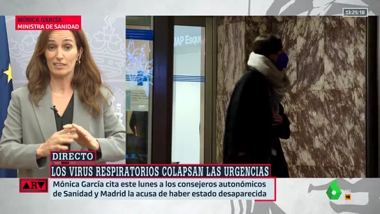Mónica García acusa a Madrid de "echar balones fuera" tras las críticas por no actuar frente a la tripledemia: "Son sus competencias" Mónica García acusa a Madrid de "echar balones fuera" tras las críticas por no actuar frente a la tripledemia: "Son sus competencias"