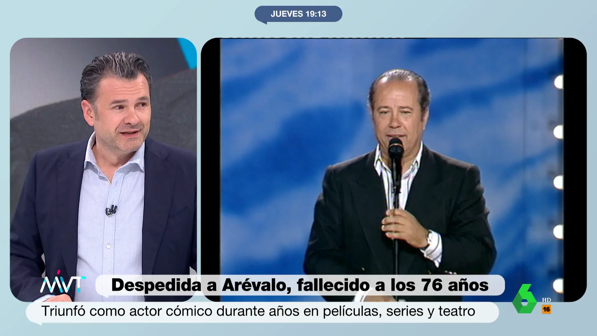 Imagen de Arévalo en televisión