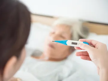 Termómetro con fiebre alta Termómetro con fiebre alta