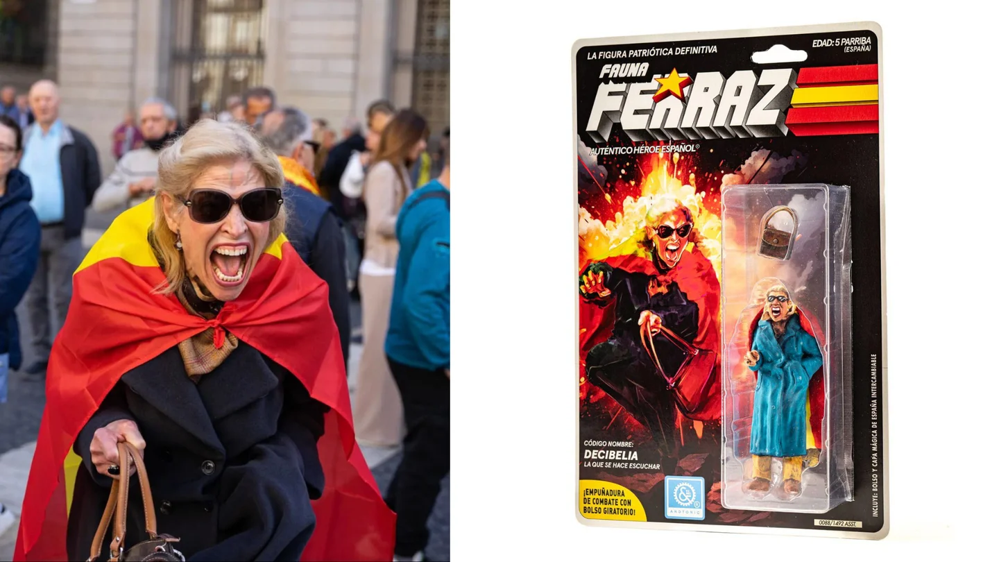 'Fauna Ferraz', las nuevas figuras de los "héroes patrióticos": desde la abuela chillona hasta el manifestante en huelga de hambre 'Fauna Ferraz', las nuevas figuras de los "héroes patrióticos": desde la abuela chillona hasta el manifestante en huelga de hambre