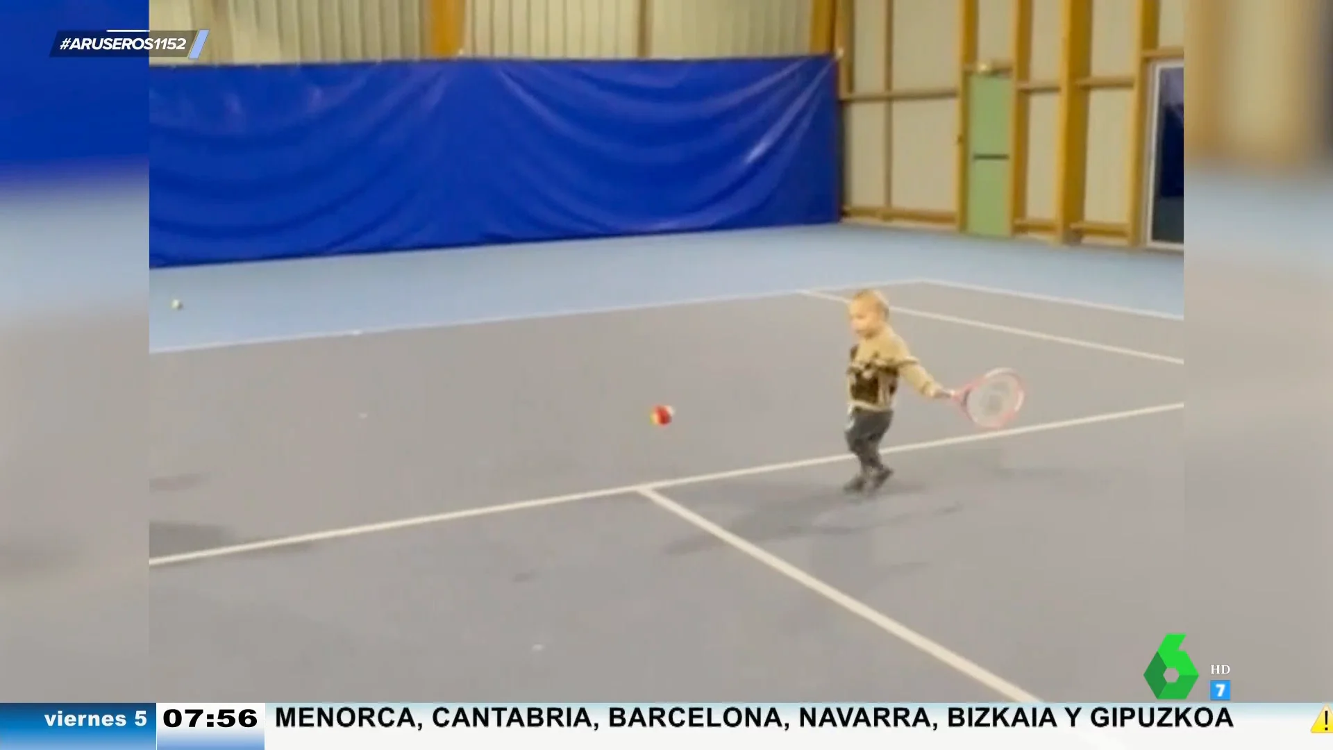 El increíble talento de un bebé de 1 año y 10 meses para el tenis: "El hijo de Rafa Nadal ya tiene rival"