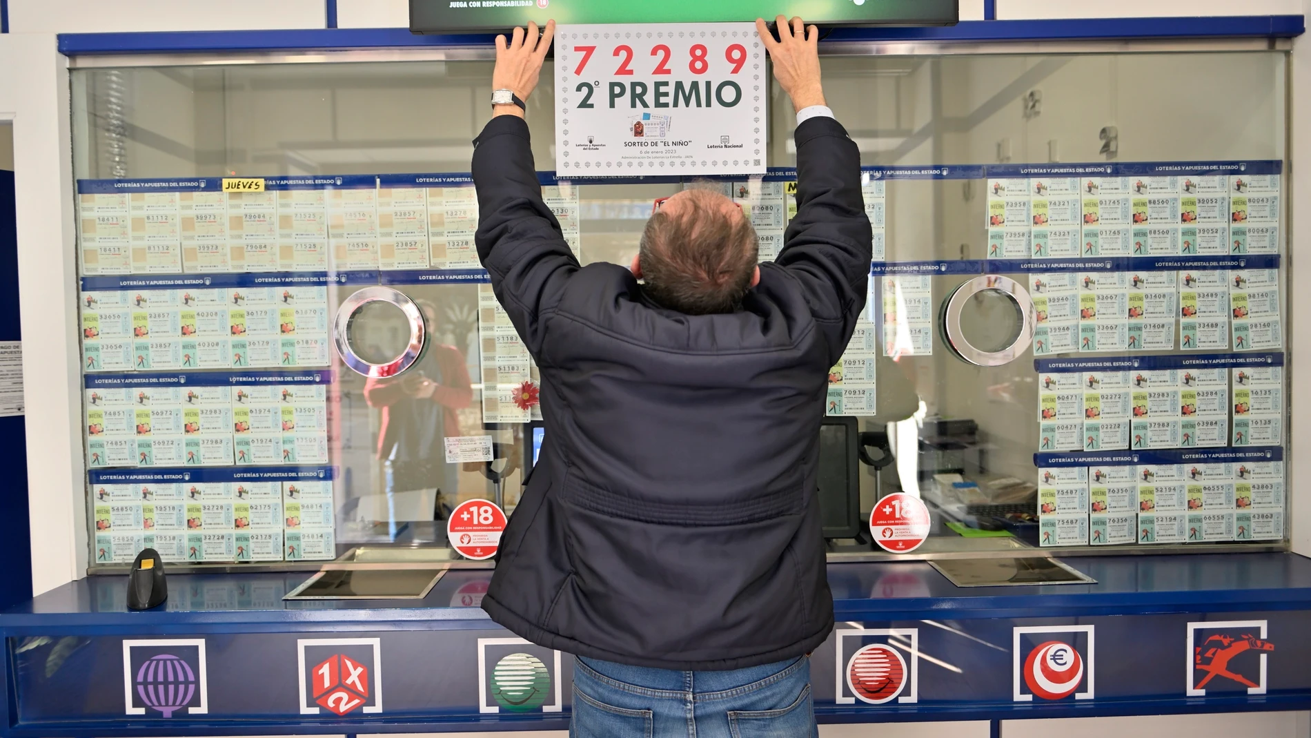 Una administración de lotería de Jaén donde se vendió el segundo premio del Niño en 2023
