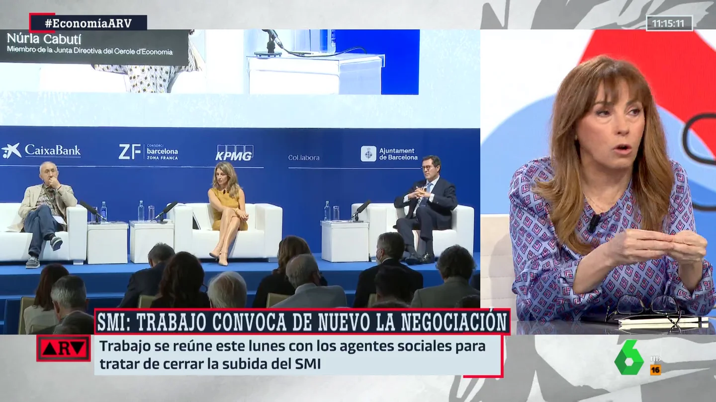 Angélica Rubio, tajante: "No ha habido ni una sola quiebra de ninguna empresa por la subida del SMI" Angélica Rubio, tajante: "No ha habido ni una sola quiebra de ninguna empresa por la subida del SMI"
