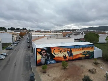 Mural de Don Quijote y Sancho Panza en Castro del Río, Córdoba Mural de Don Quijote y Sancho Panza en Castro del Río, Córdoba