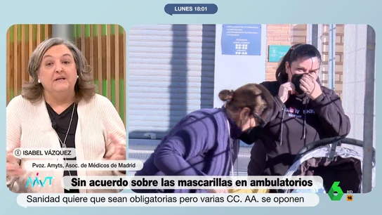La crítica de Isabel Vázquez (AMYTS) sobre el colapso sanitario por la tripledemia: "El año que viene va a volver a pasar" La crítica de Isabel Vázquez (AMYTS) sobre el colapso sanitario por la tripledemia: "El año que viene va a volver a pasar"