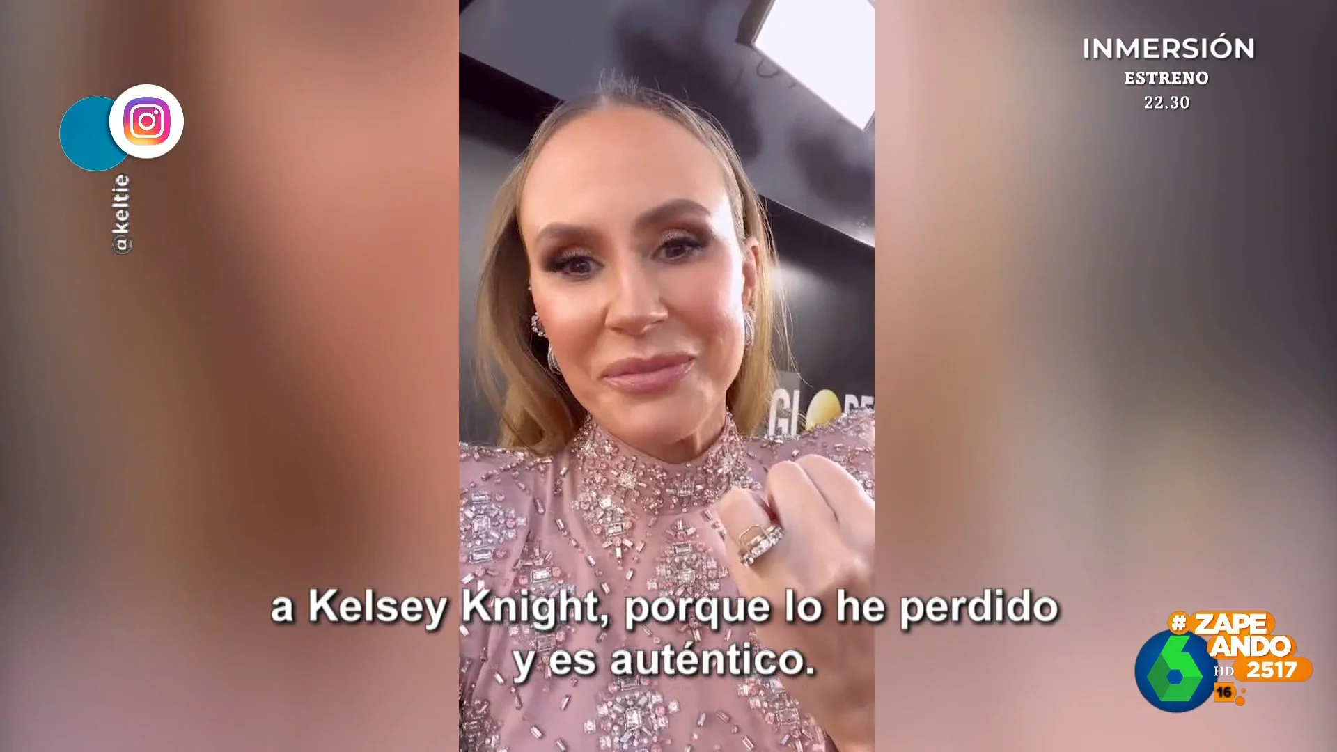 El llamamiento de una reportera tras perder un diamante en la alfombra roja de los Globos de Oro