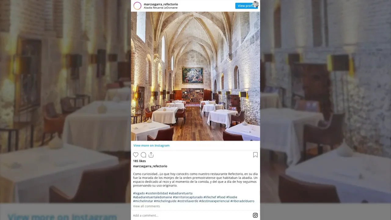 El restaurante con una estrella Michelin que está dentro de un monasterio del siglo XII El restaurante con una estrella Michelin que está dentro de un monasterio del siglo XII
