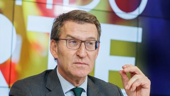 El presidente del Partido Popular, Alberto Núñez Feijóo, durante la reunión del Comité Ejecutivo Nacional del Partido Popular, en la sede del PP, a 9 de enero de 2024, en Madrid (España). El presidente del Partido Popular, Alberto Núñez Feijóo, durante la reunión del Comité Ejecutivo Nacional del Partido Popular, en la sede del PP, a 9 de enero de 2024, en Madrid (España).