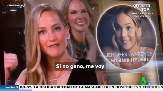 El cómico viral de Jennifer Lawrence en los Globos de Oro: "Si no gano, me voy" El cómico viral de Jennifer Lawrence en los Globos de Oro: "Si no gano, me voy"
