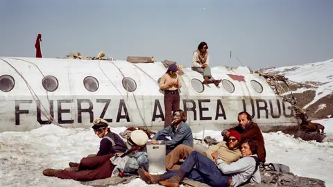 Imagen recreada de una fotografía real para La sociedad de la nieve