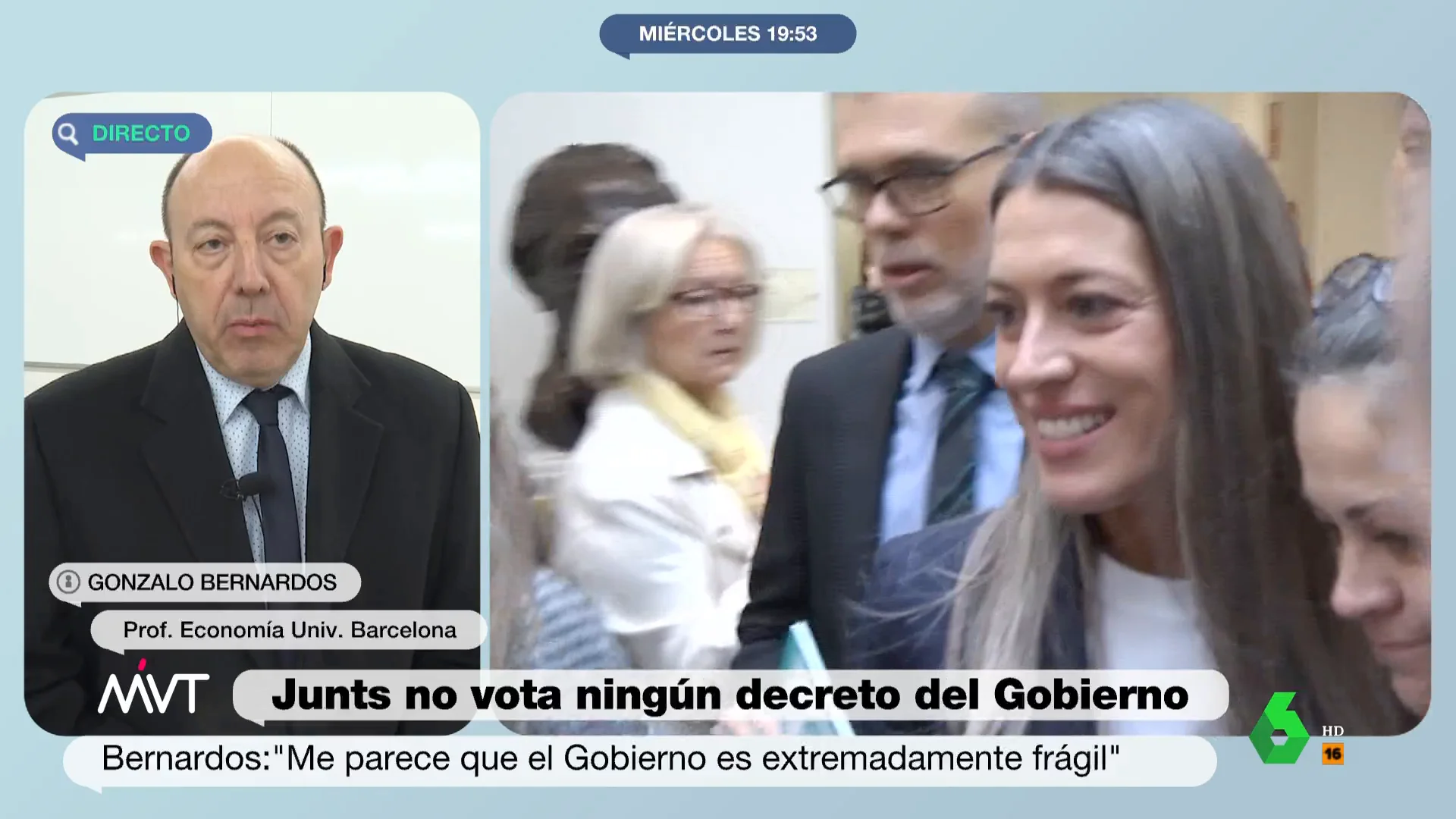 "Junts no va a dar nada gratis y se va a cobrar un dispendio muy caro", afirma rotundo Gonzalo Bernardos en este vídeo, donde analiza la decisión del partido independentista de no votar ninguno de los decretos del Gobierno.