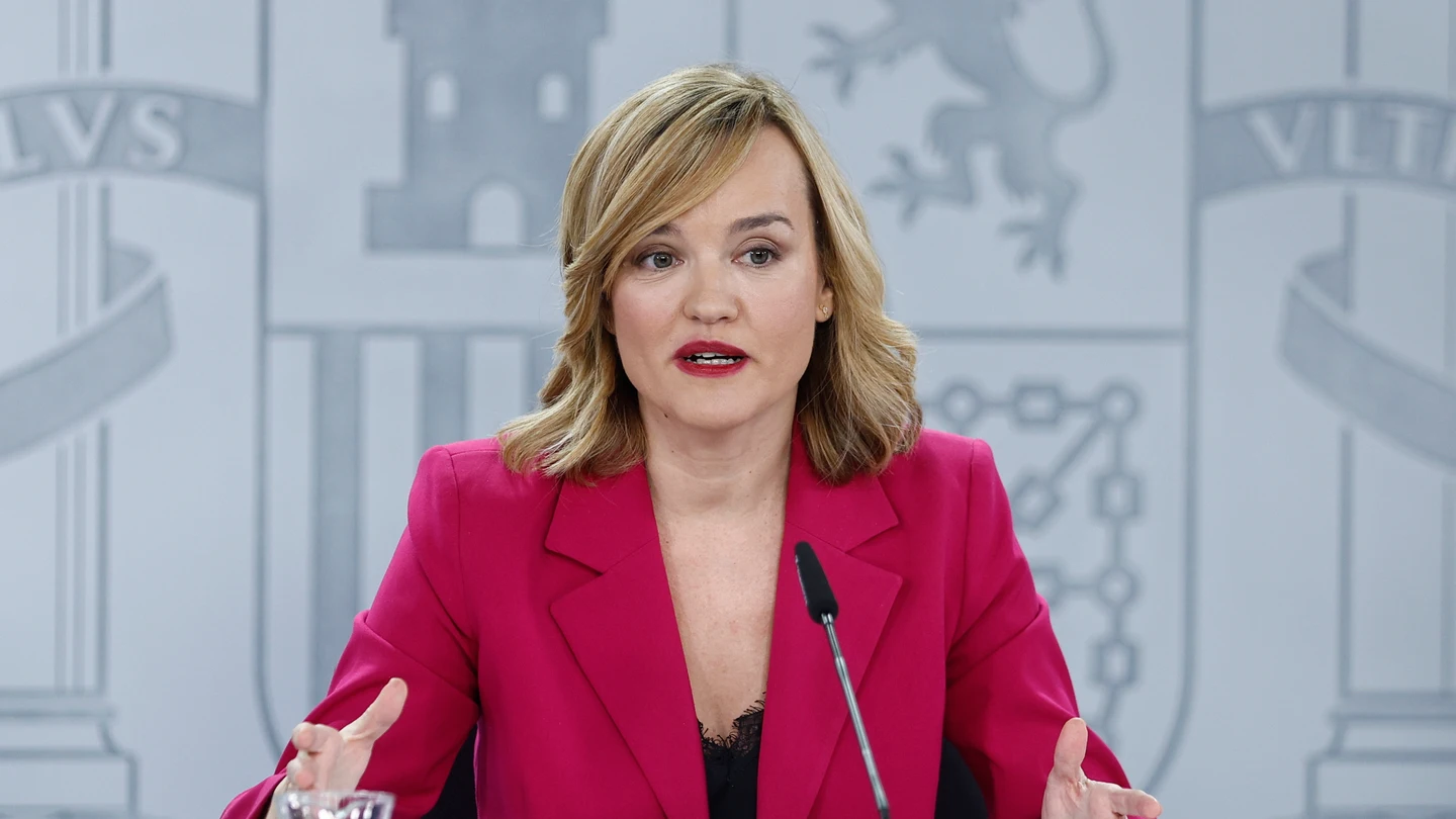 La ministra de Educación, Formación Profesional y Deportes, Pilar Alegría, durante una rueda de prensa La ministra de Educación, Formación Profesional y Deportes, Pilar Alegría, durante una rueda de prensa
