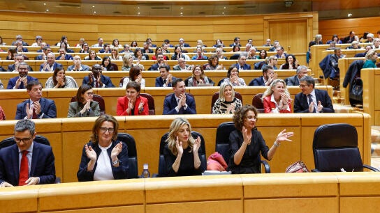 Imagen del pleno del Congreso, reunido excepcionalmente en el Senado este mi&eacute;rcoles