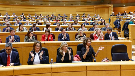 Imagen del pleno del Congreso, reunido excepcionalmente en el Senado este miércoles Imagen del pleno del Congreso, reunido excepcionalmente en el Senado este miércoles