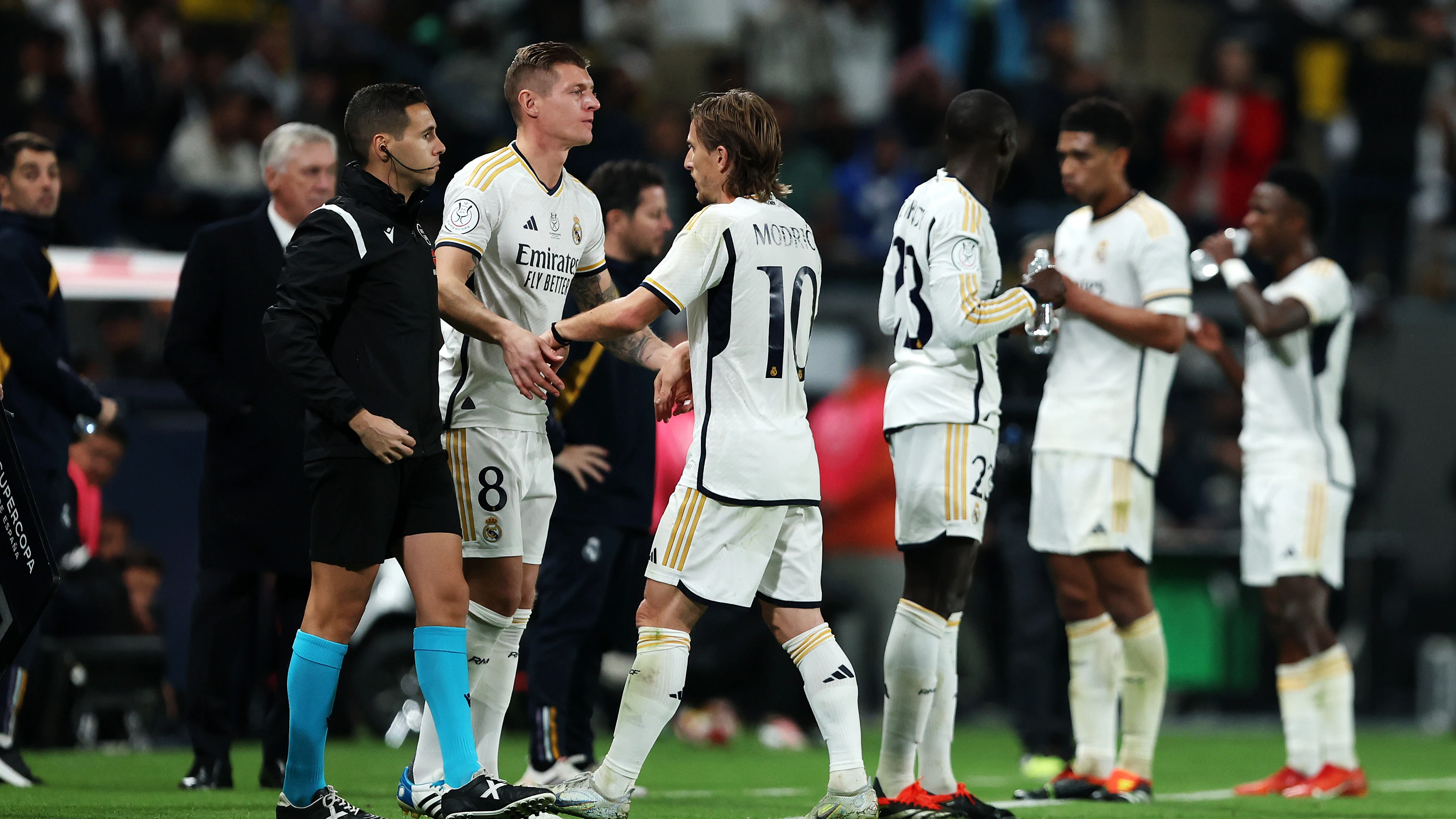 Toni Kroos entra en lugar de Luka Modric