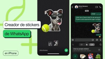 Interfaz de Meta con la nueva característica de creación de 'stickers' sin salir de la app en iOS.