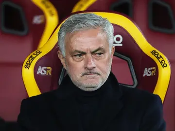 Jose Mourinho, en el banquillo de la Roma