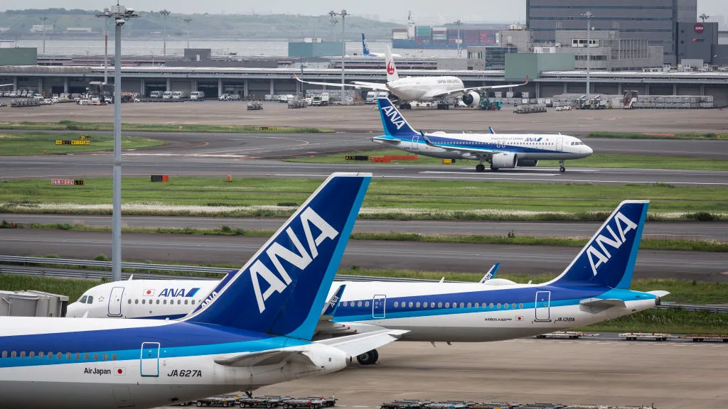 Varios aviones de All Nippon Airways.