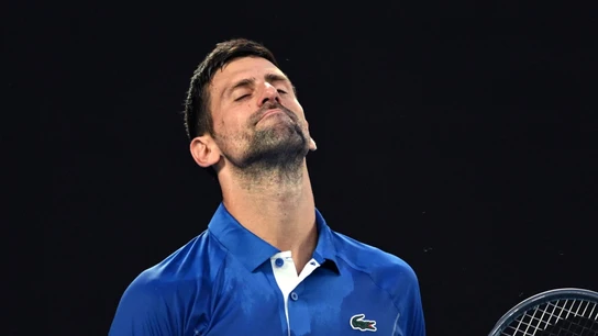 Djokovic, en un partido en el Open de Australia Djokovic, en un partido en el Open de Australia