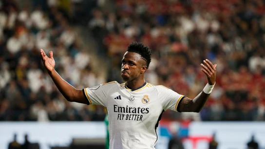 Vinicius celebra un gol con el Real Madrid Vinicius celebra un gol con el Real Madrid
