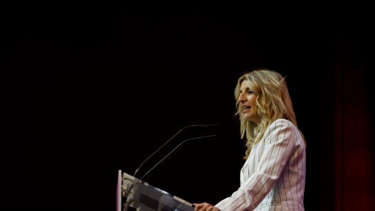 Yolanda D&iacute;az en un acto de Sumar