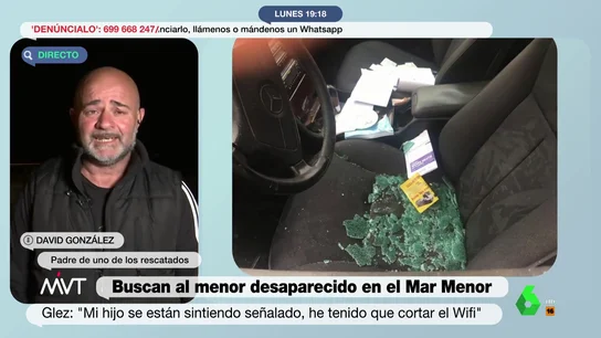 El padre de uno de los rescatados del Mar Menor El padre de uno de los rescatados del Mar Menor