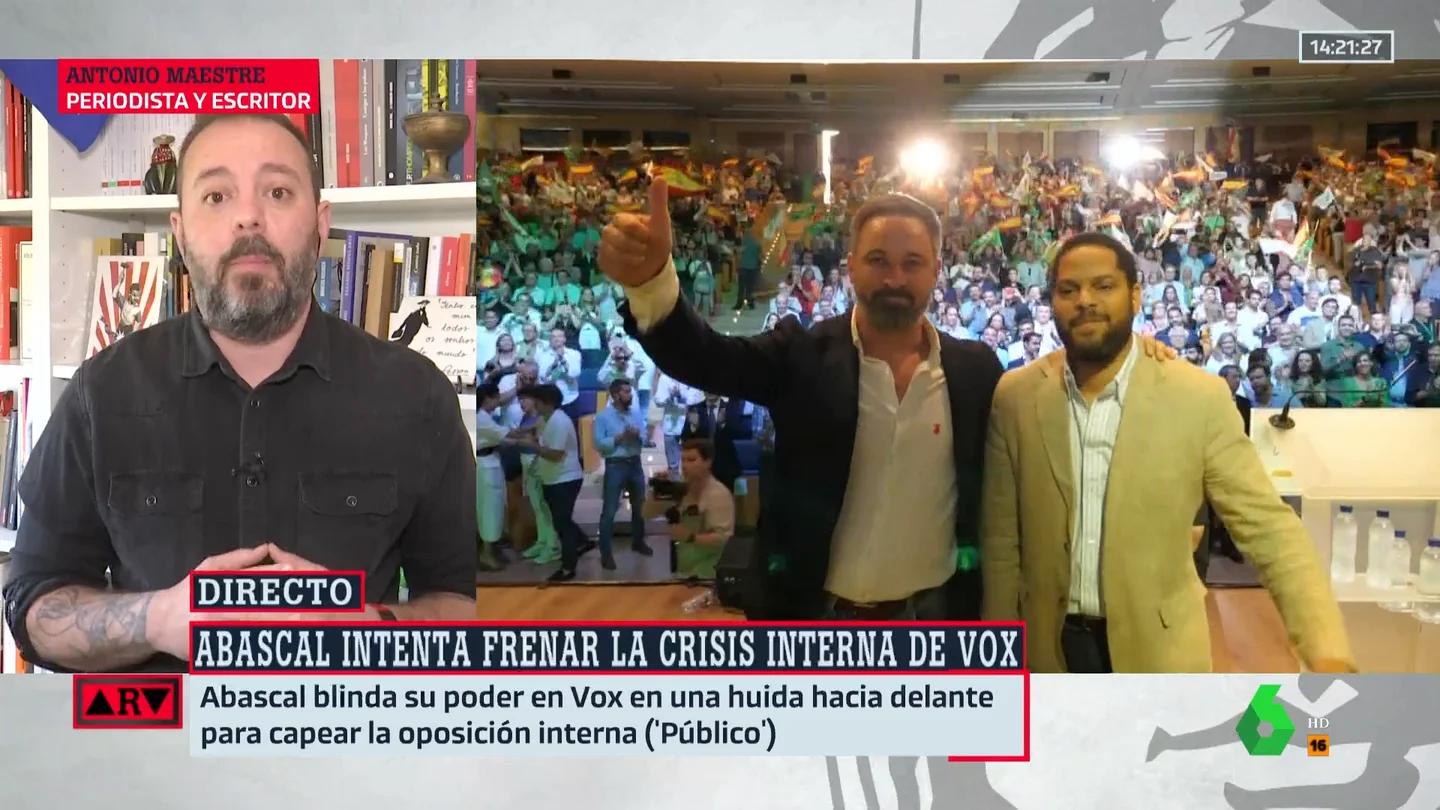 Antonio Maestre, sobre la crisis interna de Vox: "Obviamente, Santiago Abascal se está bunkerizando" Antonio Maestre, sobre la crisis interna de Vox: "Obviamente, Santiago Abascal se está bunkerizando"