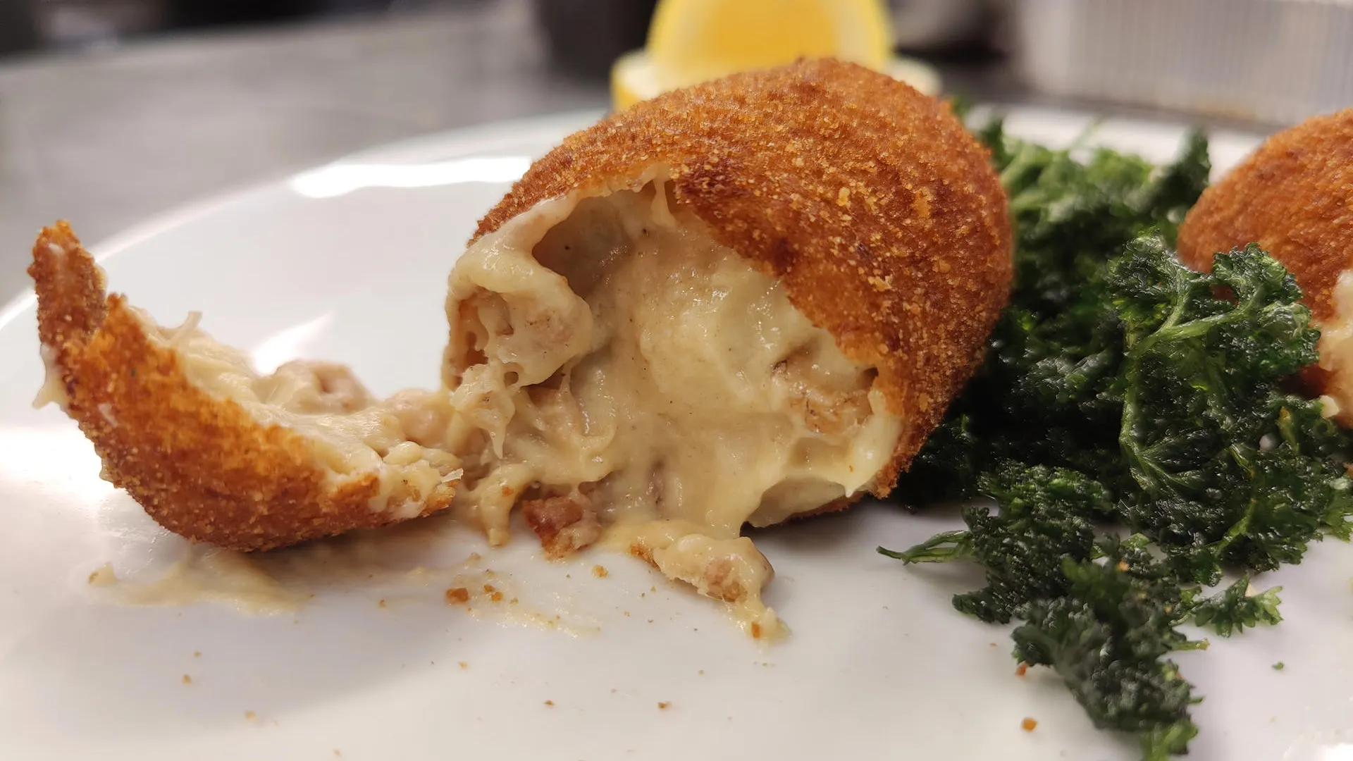 Imagen de una croqueta por dentro