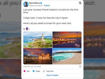 Un joven estadounidense triunfa al contar todo lo que debes visitar en "su ciudad favorita de España"