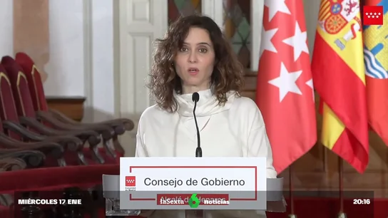 Díaz Ayuso en unas declaraciones ante los medios Díaz Ayuso en unas declaraciones ante los medios