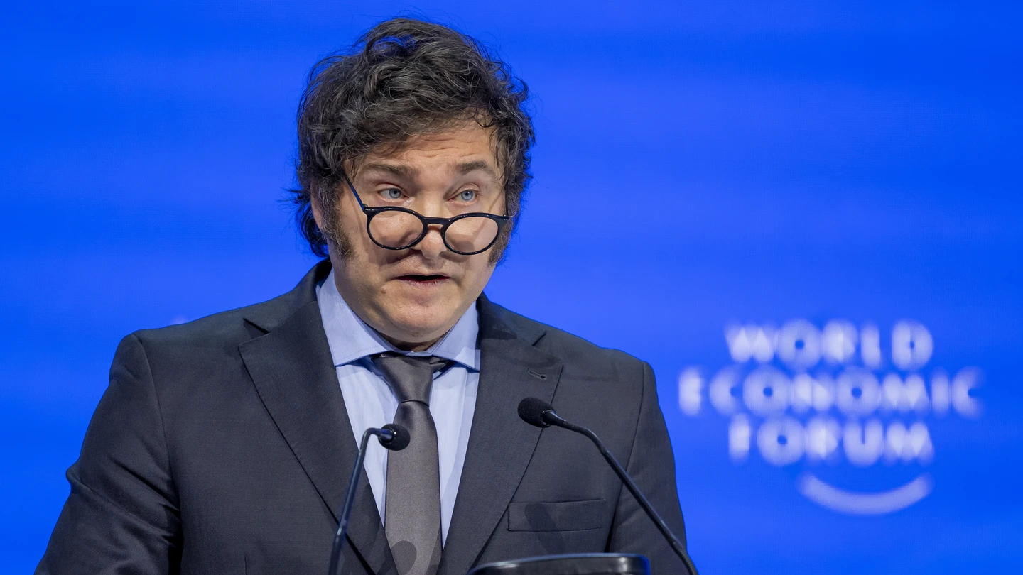 El presidente de Argentina, Javier Milei, durante su discurso en el Foro de Davos (Suiza) El presidente de Argentina, Javier Milei, durante su discurso en el Foro de Davos (Suiza)