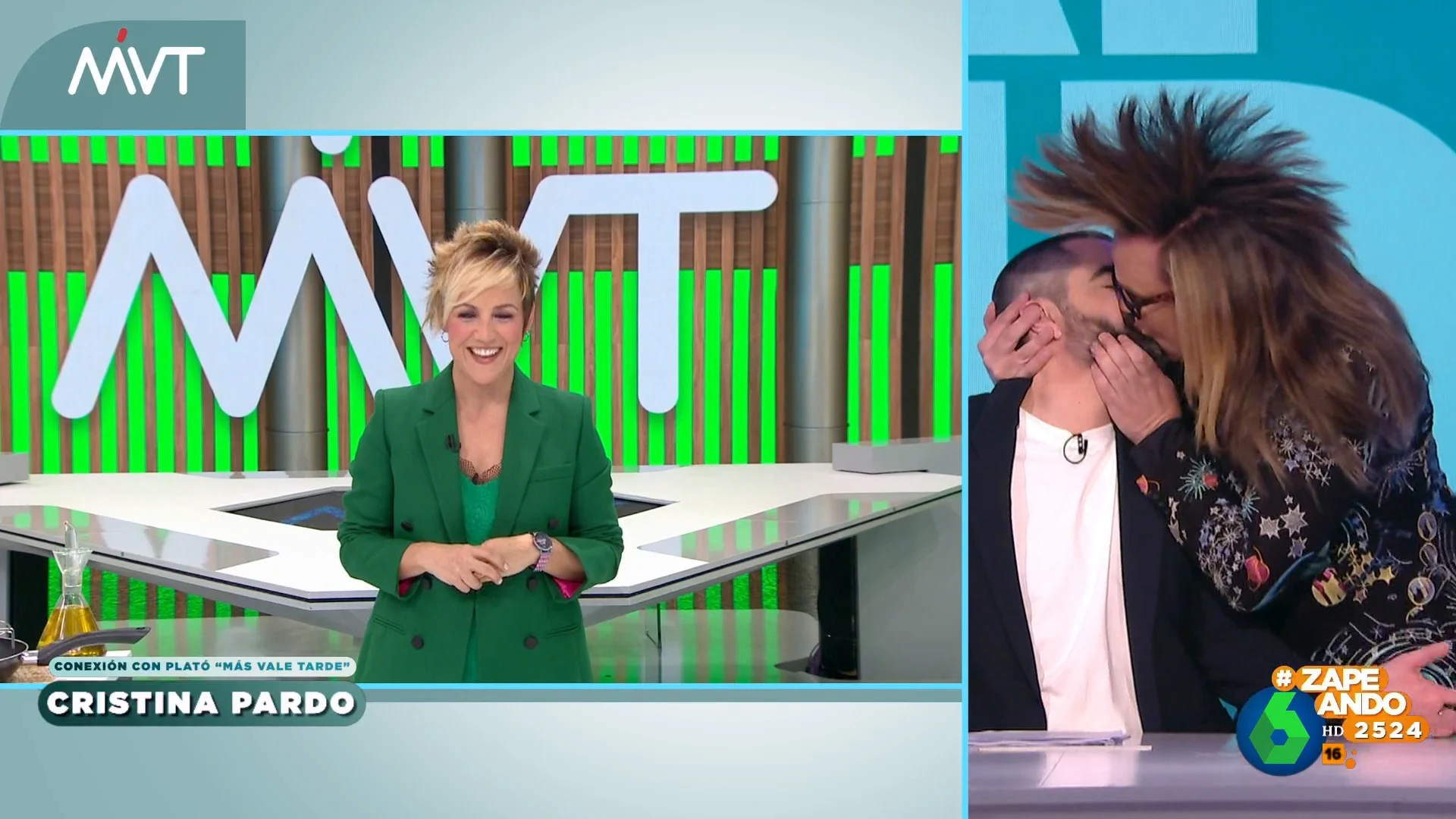 Torito interrumpe la conexión en directo con Cristina Pardo y le dedica su beso a Dani Mateo: "Va por ti"