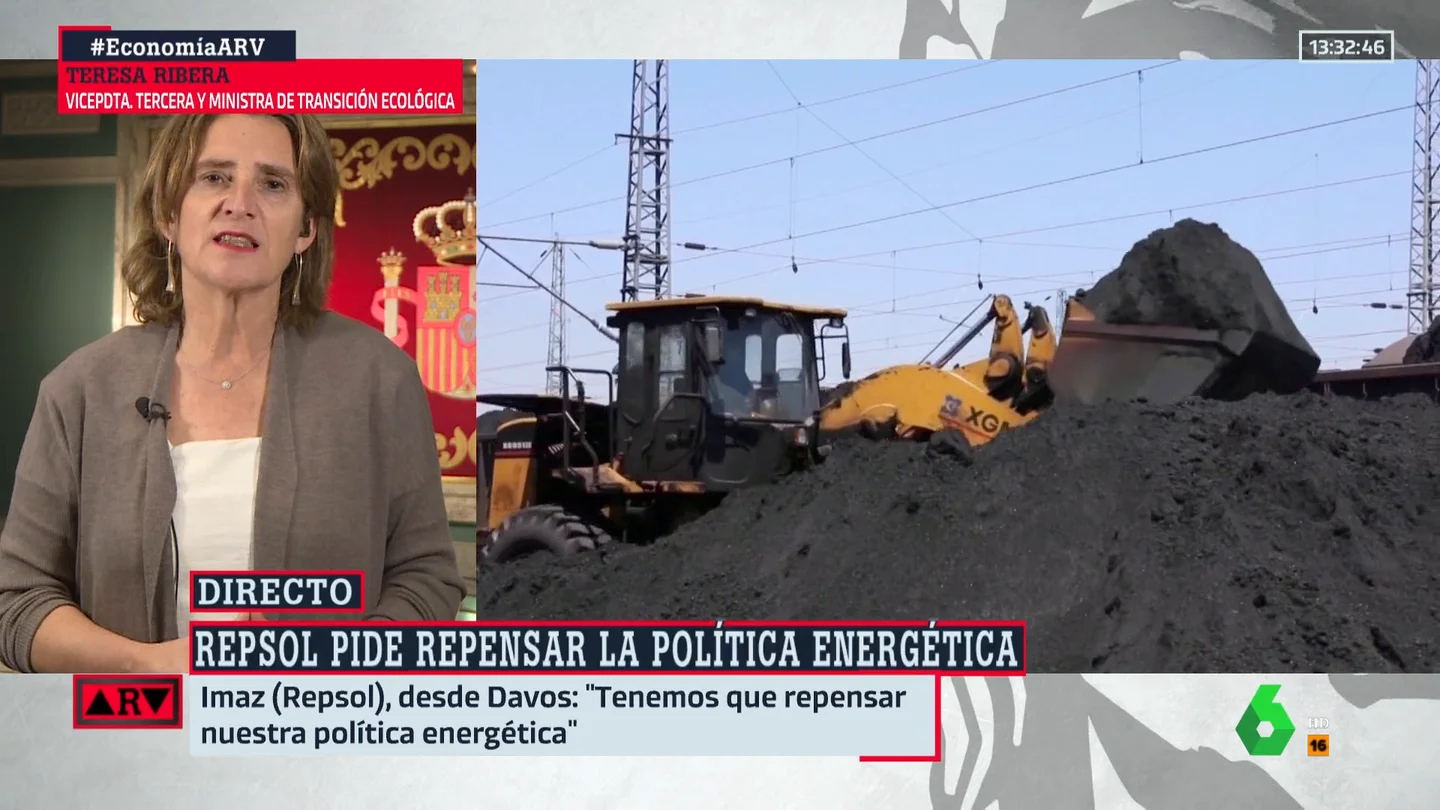 Teresa Ribera reacciona a las declaraciones de Imaz (Repsol): "Creo que hace un uso perverso de la información" Teresa Ribera reacciona a las declaraciones de Imaz (Repsol): "Creo que hace un uso perverso de la información"