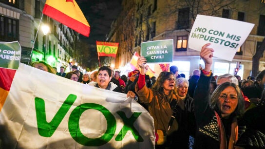 Concentraci&oacute;n convocada por Vox en protesta por el estreno de la obra de teatro &lsquo;Altsasu&rsquo;
