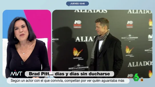 Cristina Pardo, tras saber que Brad Pitt pasa días sin ducharse: "Es un guarro" Cristina Pardo, tras saber que Brad Pitt pasa días sin ducharse: "Es un guarro"