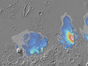 La sonda Mars Express localiza grandes depósitos de hielo en el ecuador de Marte