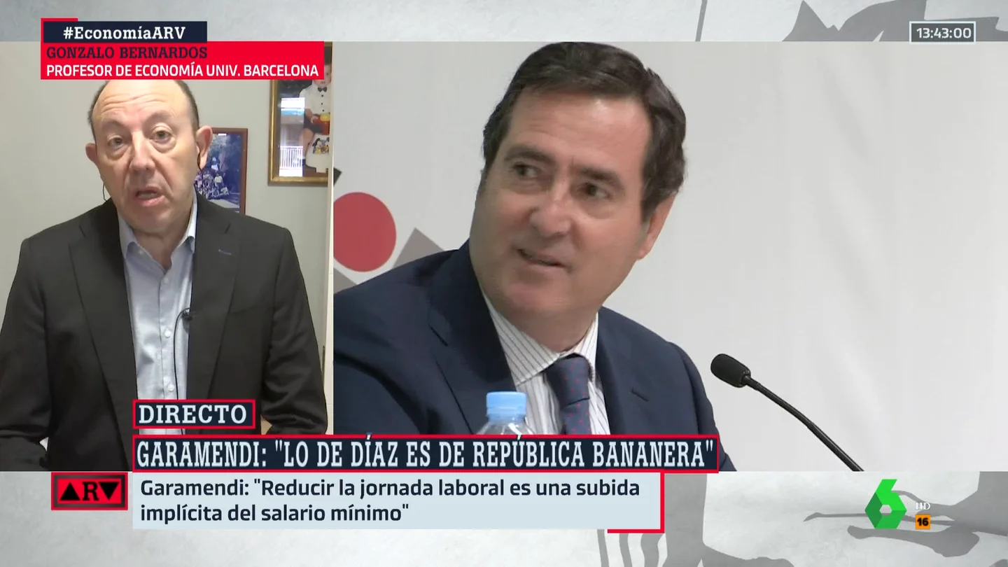 Gonzalo Bernandos, contundente sobre Garamendi: "Su posición tiene que ver más con una posición política contra el Gobierno" Gonzalo Bernandos, contundente sobre Garamendi: "Su posición tiene que ver más con una posición política contra el Gobierno"