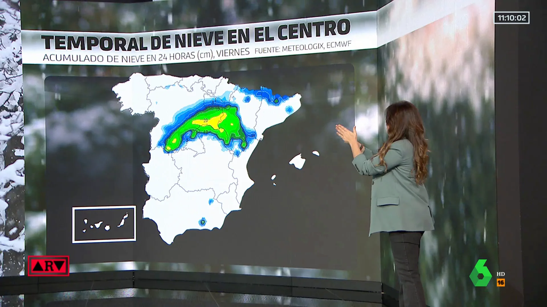 Llega una gran nevada con hasta 15 centímetros de nieve en la zona centro peninsular