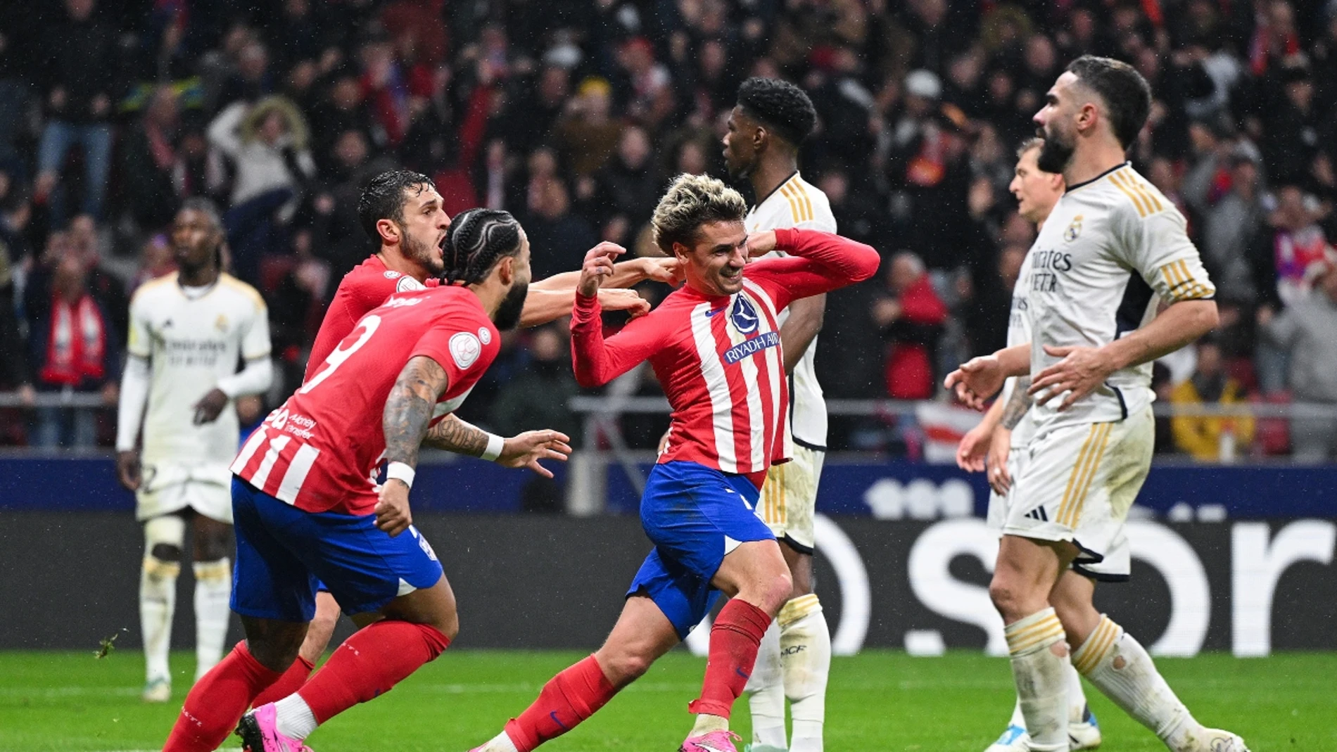 Antoine Griezmann celebra un gol ante el Real Madrid