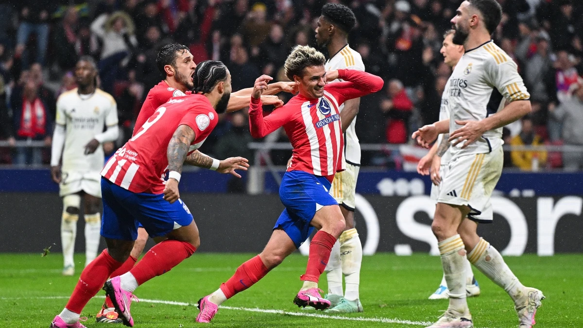 Antoine Griezmann celebra un gol ante el Real Madrid