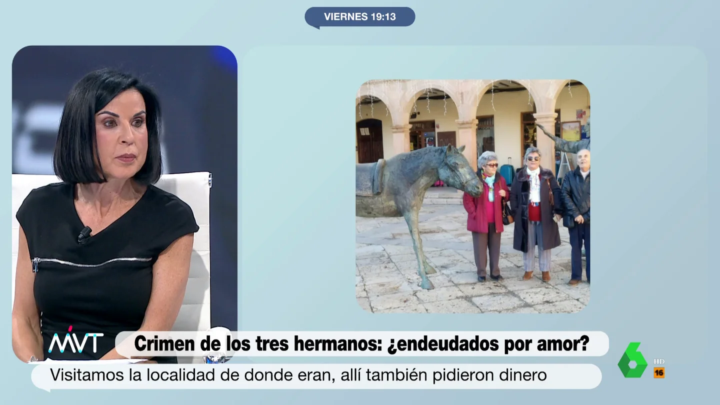 Beatriz de Vicente, sobre el crimen de tres hermanos en Morata de Tajuña: "Han caído en manos de muchos desaprensivos" La reflexión de Beatriz de Vicente sobre el crimen de los hermanos en Morata de Tajuña: "Es una historia de otros tiempos"