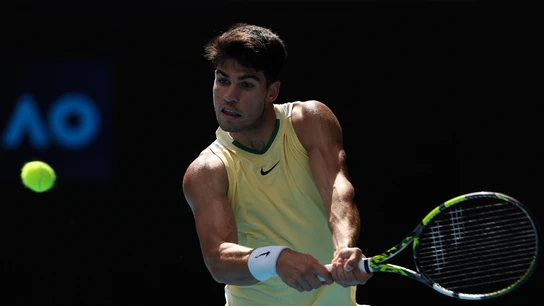 Carlos Alcaraz en un partido Carlos Alcaraz en un partido